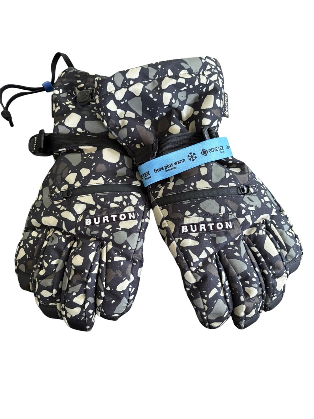 Burton GORE-TEX Gloves Sz Men’s S Winter Sports Lined Gray Black Pockets New